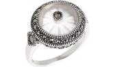Серебряное кольцо Винтаж TJR032 с кристаллами, марказитами