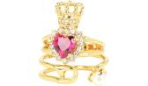 Латунное кольцо корона Juicy Couture WJW575/622 c жемчугом