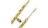 Женский желтый латунный браслет цепь Juicy Couture WJW664/734 с цирконием