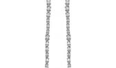 Серебряные длинные серьги Sandara XCE118 с фианитами