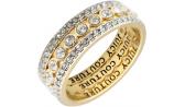 Латунное наборное кольцо Juicy Couture YJRU8205/GOLD с цирконием
