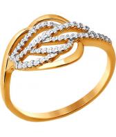 Золотое кольцо SOKOLOV 016500_s с фианитами