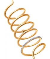 Золотое кольцо на две фаланги SOKOLOV 016510_s с фианитами