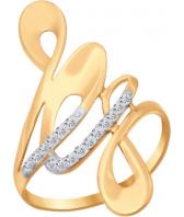 Золотое кольцо SOKOLOV 016797_s с фианитами