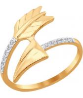 Золотое кольцо SOKOLOV 016927_s с фианитами