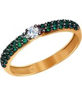 Золотое кольцо SOKOLOV 017020_s с фианитами