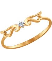 Золотое кольцо SOKOLOV 017135_s с фианитом