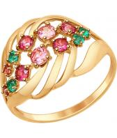 Золотое кольцо SOKOLOV 017318_s с фианитами