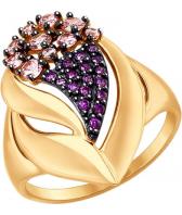 Золотой перстень SOKOLOV 017372_s с фианитами