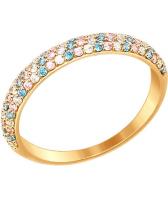 Золотое кольцо SOKOLOV 017382_s с фианитами