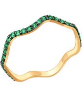 Золотое наборное кольцо SOKOLOV 017418_s с фианитами