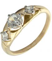Золотое кольцо SOKOLOV 017500_s с фианитами