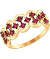 Золотое кольцо SOKOLOV 017564_s с корундами