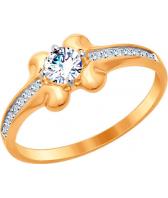 Золотое кольцо SOKOLOV 017645_s с фианитами