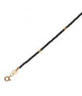 Черный браслет из бусин Эстет 01B311922-1 со шпинелью