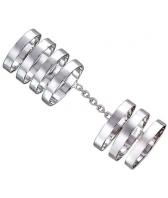 Кольцо на две фаланги из белого золота Эстет 01K027390