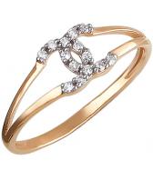 Золотое кольцо Эстет 01K1110271 с фианитом