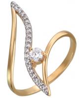 Золотое кольцо Эстет 01K113773 с фианитами