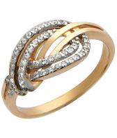Золотое кольцо Эстет 01K114468 с фианитами