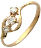 Золотое кольцо Эстет 01K114504 с фианитами