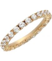 Золотое наборное кольцо Эстет 01K114897 с фианитами