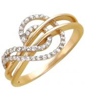 Золотое кольцо Эстет 01K115497 с фианитами