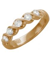 Золотое кольцо Эстет 01K115605 с фианитами