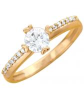 Золотое помолвочное кольцо Эстет 01K115614 с фианитами