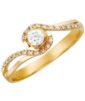 Золотое кольцо Эстет 01K115752 с фианитами