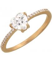 Золотое помолвочное кольцо Эстет 01K115809 с фианитом