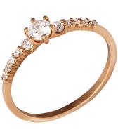 Золотое помолвочное кольцо Эстет 01K115831 с фианитами