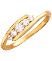 Золотое кольцо Эстет 01K116923 с фианитами