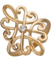 Золотое кольцо Эстет 01K118565 с фианитом