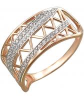 Золотое кольцо Эстет 01K118911 с фианитами