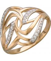 Золотое кольцо Эстет 01K118935 с фианитами