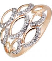 Золотое кольцо Эстет 01K119094 с фианитами