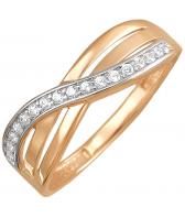 Золотое кольцо Эстет 01K119753 с фианитом