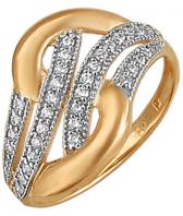 Золотое кольцо Эстет 01K119756 с фианитом