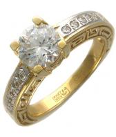 Золотое кольцо Эстет 01K135171 с фианитами