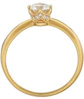 Золотое помолвочное кольцо Эстет 01K139300 с фианитом Swarovski