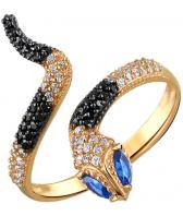 Золотое кольцо Эстет 01K215989-2 с искусственной шпинелью, фианитами