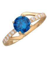 Золотое кольцо Эстет 01K217315-3 с фианитами