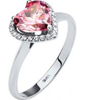 Кольцо из белого золота ESTET Moscow 01K2211260-1 с фианитами Swarovski