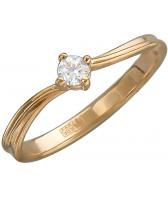 Золотое помолвочное кольцо Эстет 01K613627 с бриллиантом