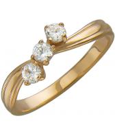 Золотое кольцо Эстет 01K613856 с бриллиантом