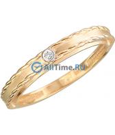 Золотое помолвочное кольцо Эстет 01K617414 с бриллиантом