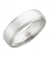 Обручальное парное кольцо из белого золота Эстет 01O720094