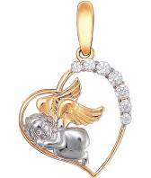 Золотой кулон Эстет 01P113212R с фианитами