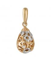 Золотой кулон Эстет 01P116791 c фианитом