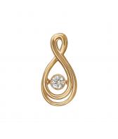Золотой кулон Эстет 01P117963 c фианитом